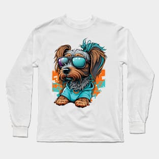 Chill Graffiti Dog Long Sleeve T-Shirt